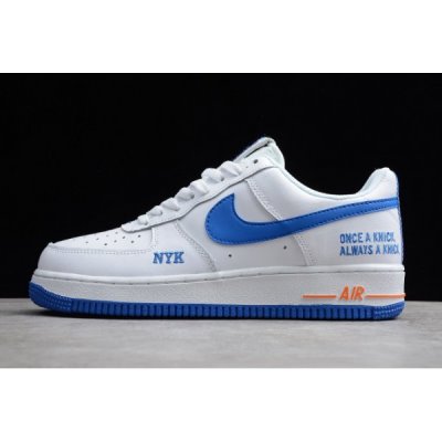 Nike Erkek Air Force 1 Low '07 Txt Beyaz / Mavi Kaykay Ayakkabı Türkiye - JZ07ZUYY